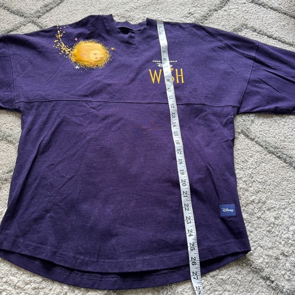 Disney Spirit Jersey wish movie purple yellow gold  crewneck XS - Picture 9 of 11